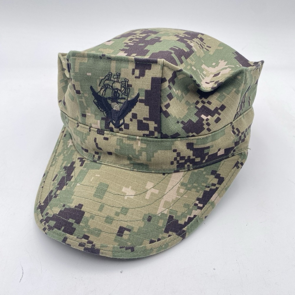Us Navy SEALS Type III 8 Point Garrison Cover‎ Cap Hat Camo Size 7 1/4 VGC